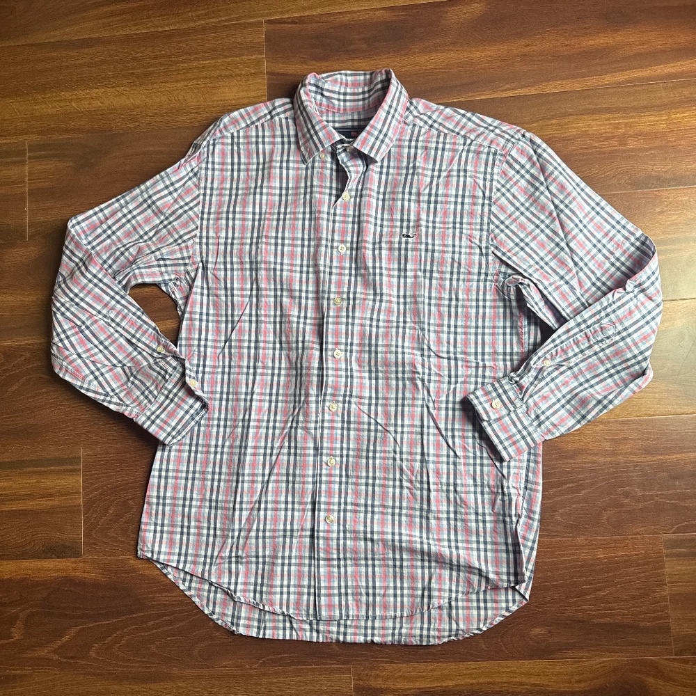 VINEYARD VINES Whale Shirt Button Down Long Sleeves Shirt  Medium